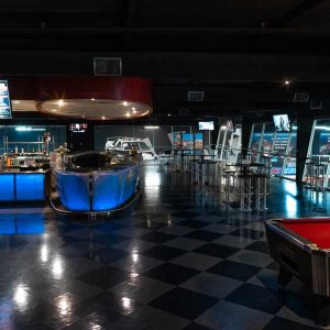 Another shot of the Paddock Lounge in K1 Speed Sacramento